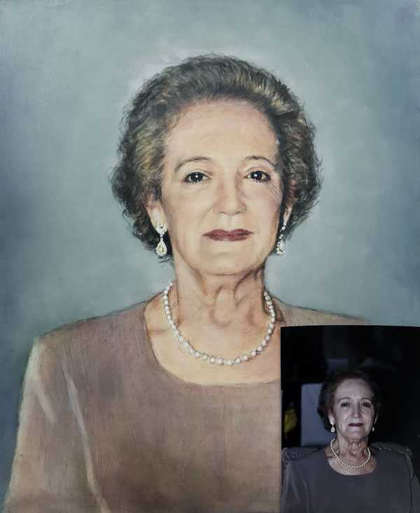 retratos al oleo abuelos Retrato al óleo de abuelos pintado a mano