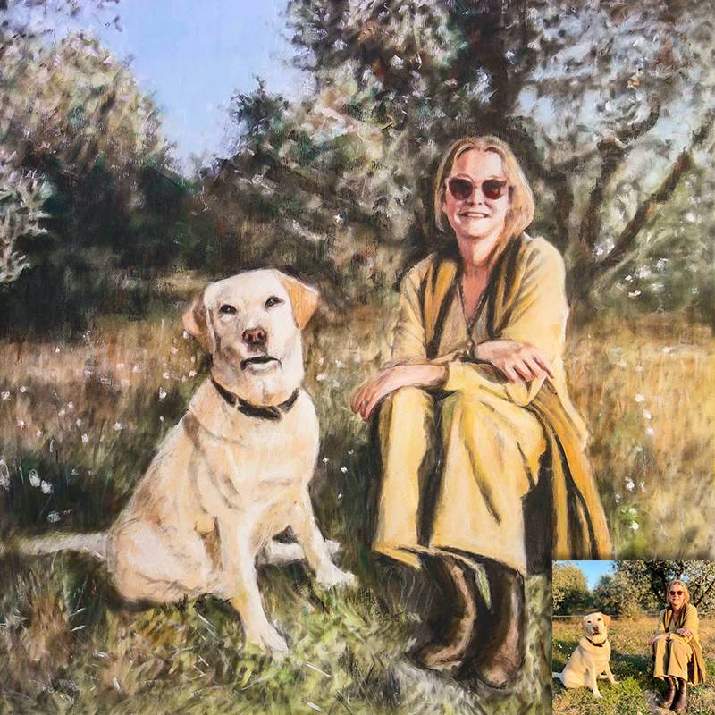 retratos mascotas Retrato al óleo de mascota - perros, gatos personalizados